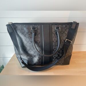 Coach Black Logo Large Tote Bag